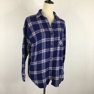 RAILS Navy White JACKSON Plaid Checks Long Sleeve Button Shirt